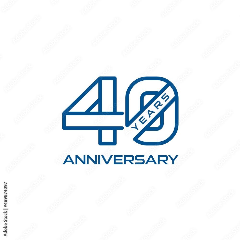 40 year anniversary logo design. vector - template - illustration