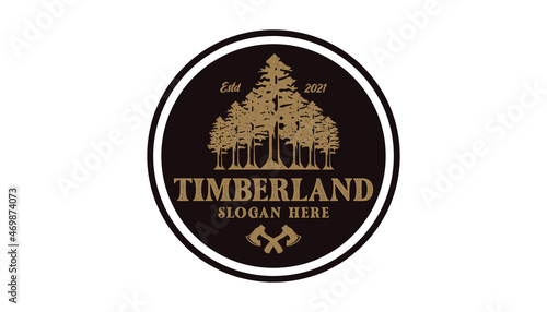 vintage logo, timberland,woodman,lumberjack, and other, reference logo for your work