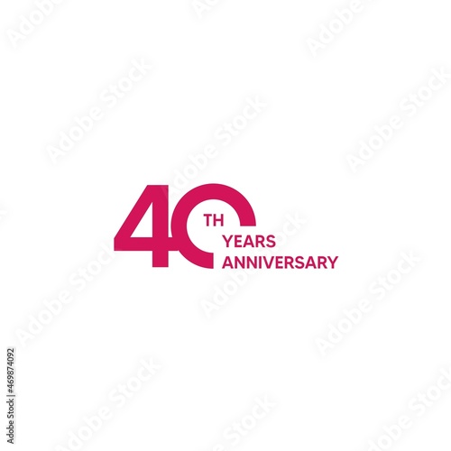 40 year anniversary logo design. vector - template - illustration
