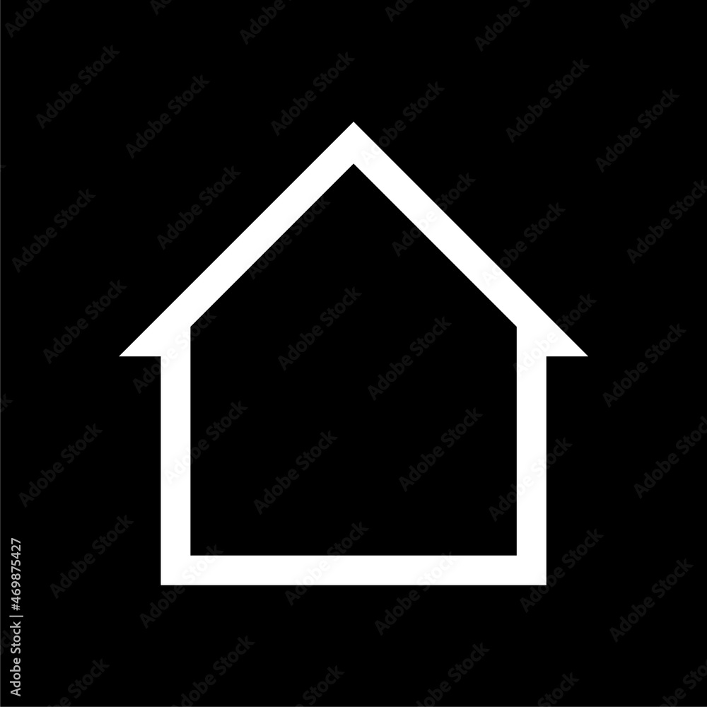 Home, house icon isolated on dark background Home, house icon isolated on dark background