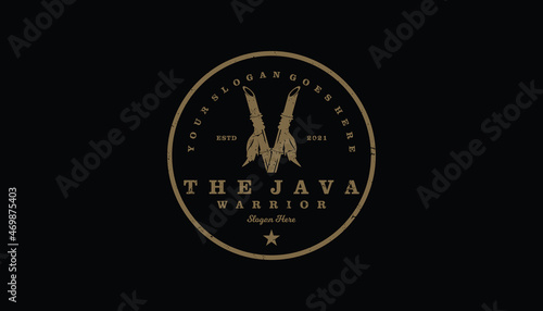 vintage java warriors logo, sharp bamboo, heroes day logo reference and more