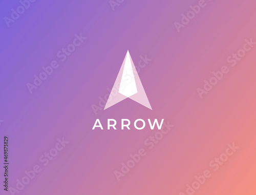 Abstract business arrow up logo icon. Vector design template.