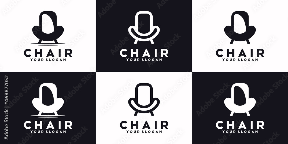 set of chair line,logo furniture, reference logo set of chair line,logo furniture, reference logo
