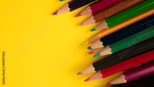 A bunch of color pencil