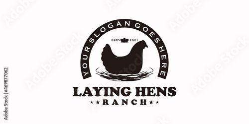 vintage laying hens logo,ranch logo reference photo