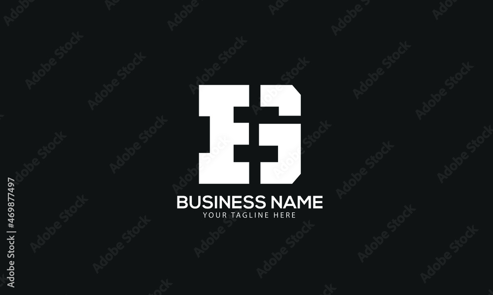 Obraz premium Alphabet EG or GE abstract monogram vector logo template