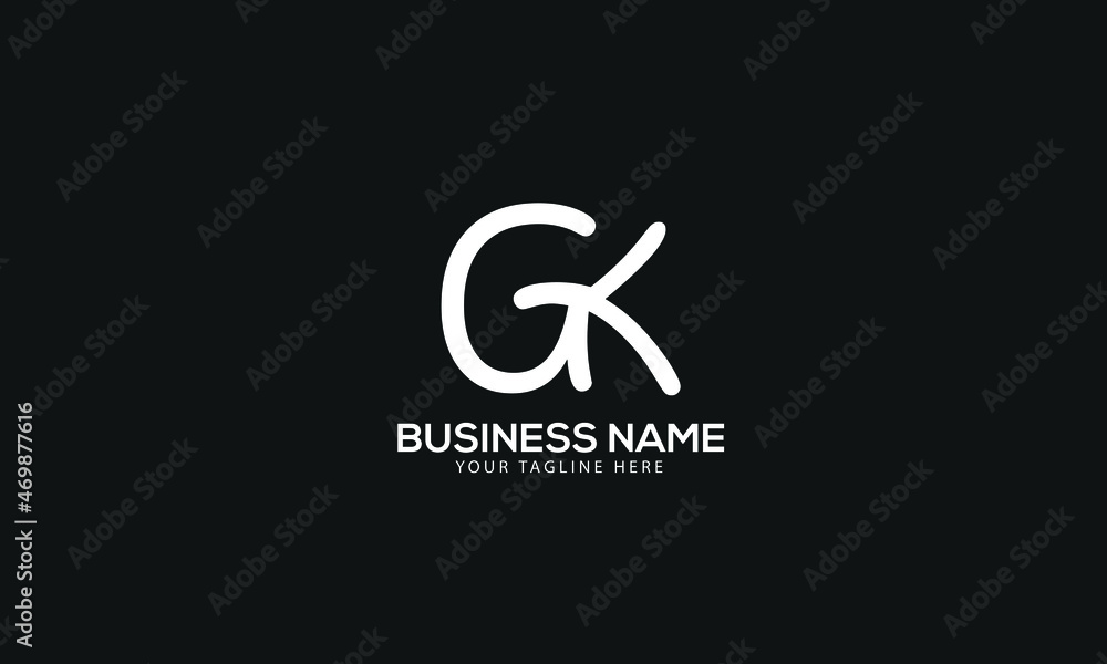 Alphabet GK or KG abstract monogram vector logo template Alphabet GK or KG abstract monogram vector logo template