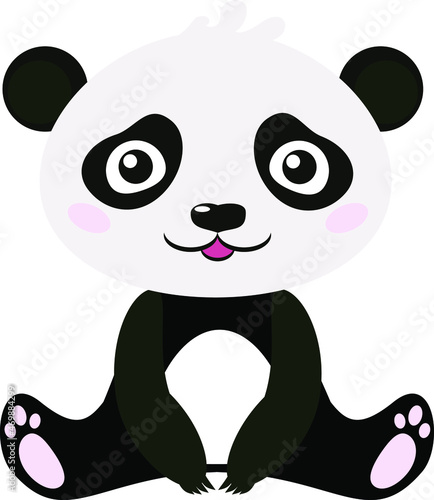 Fototapeta Naklejka Na Ścianę i Meble -  Panda bear vector illustration