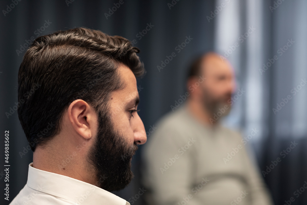 Man during therapy session Man during therapy session