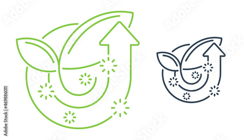 Organic fertilizer emblem - farming component