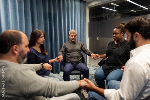 People during meeting