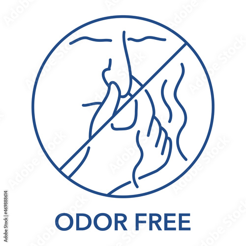 Odor free. Prohibit sign for labeling