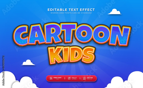 Cartoon Kids Editable Text Effect