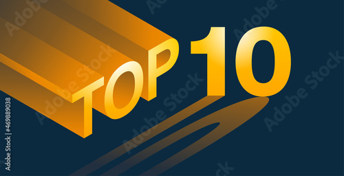 Top 10 rating - banner for chart, competition