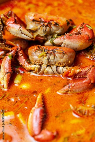 crabs in coconut milk sauce