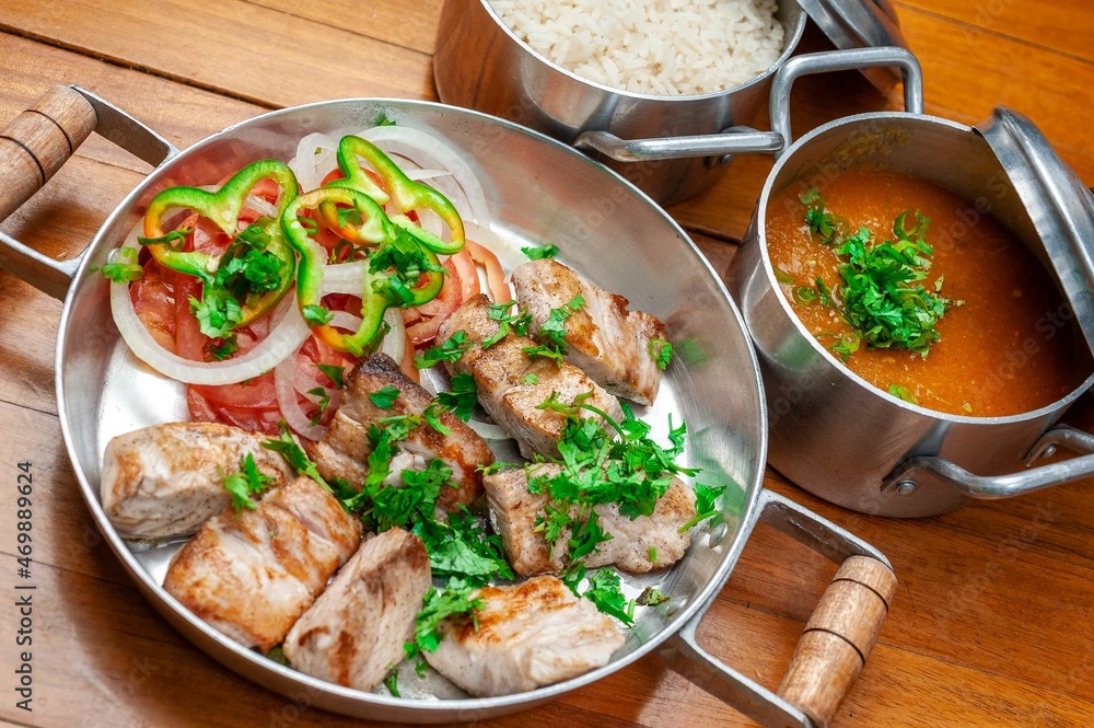 grilled fish with rice and PIRÂO grilled fish with rice and PIRÂO
