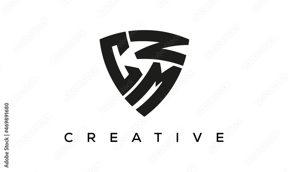 CMN letters logo, security Shield logo vector CMN letters logo, security Shield logo vector