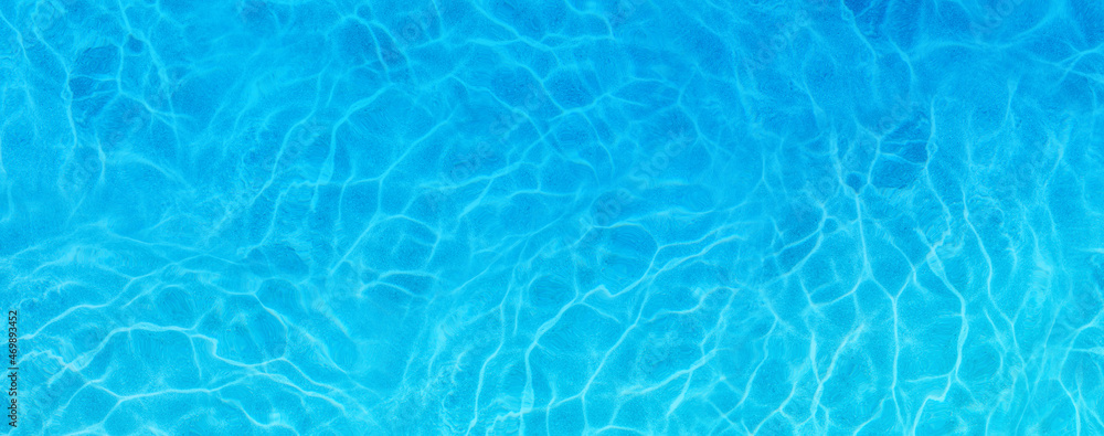 Turquoise Blue Green Water Texture In Pool Or Sea Background