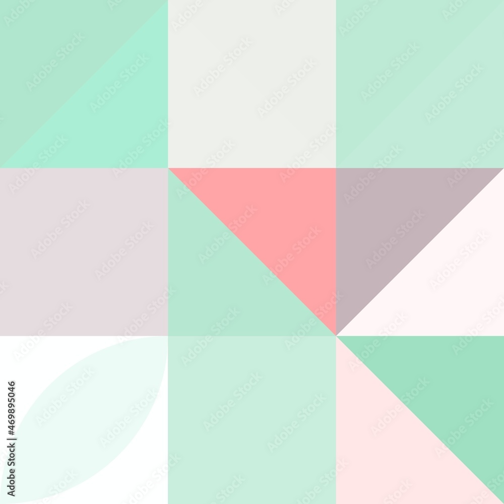 Fototapeta premium Minimal simple mosaic geometric colorful artistic background wallpaper design pattern