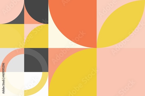 Minimal simple mosaic geometric colorful artistic background wallpaper design pattern