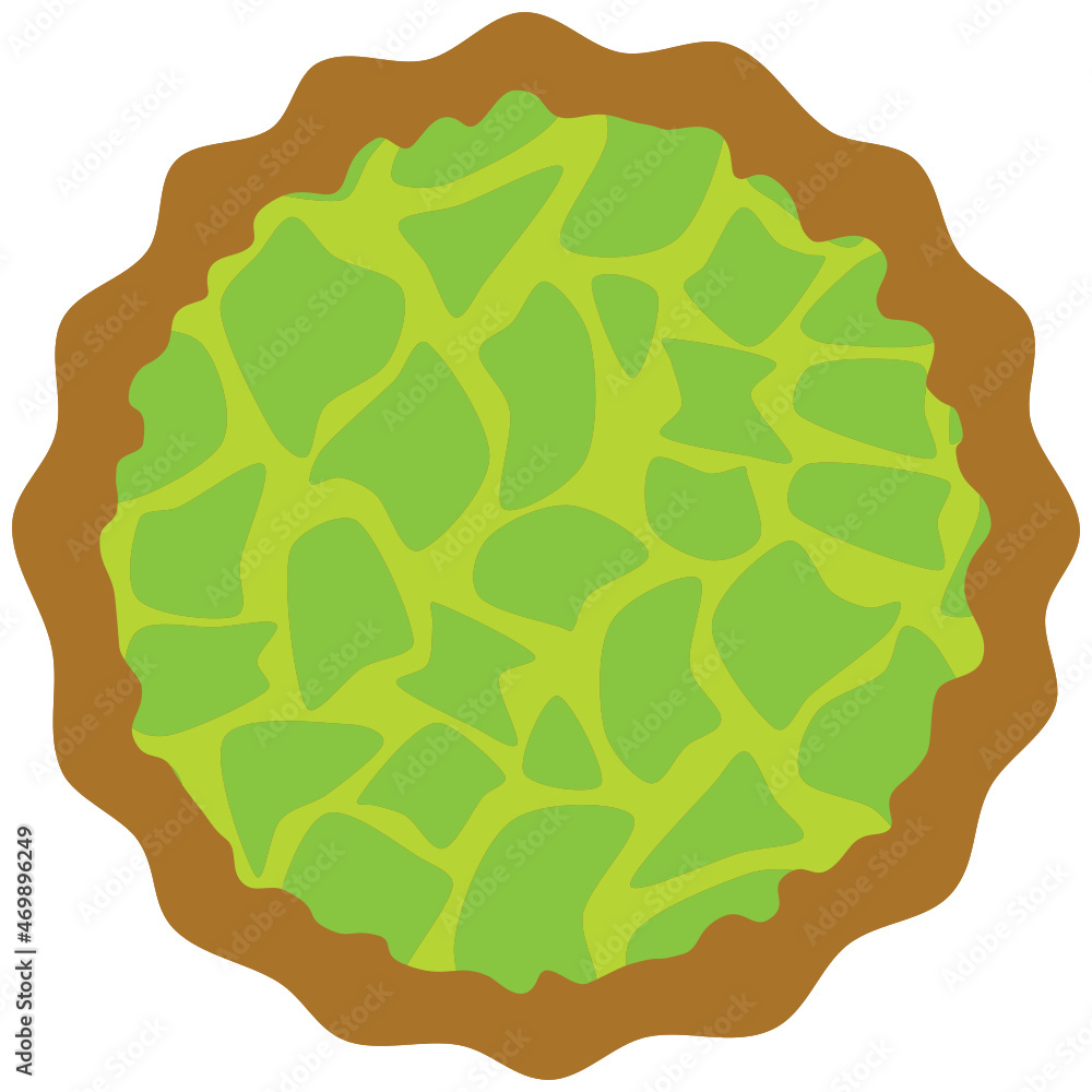 Simple cartoon SVG graphic illustration of kiwi lime apple green fruit chunks sauce filling pie tart flan with fluted pastry base. Interlocking layers suitable as cut file Simple cartoon SVG graphic illustration of kiwi lime apple green fruit chunks sauce filling pie tart flan with fluted pastry base. Interlocking layers suitable as cut file