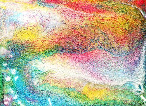 Abstract acrylic splash paint background. Splash of ink painting. Abstract paint texture on canvas. bright pastel colors.