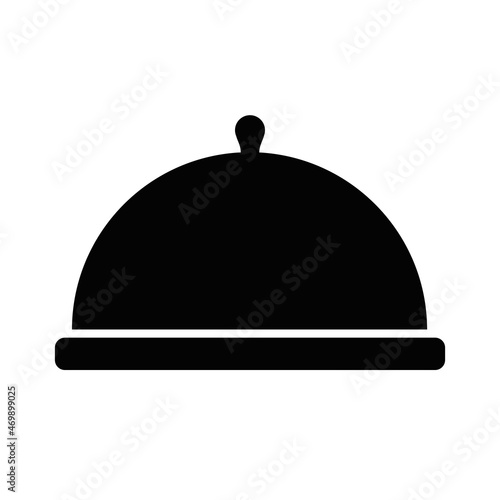 black tray kitchenware vector illustration isolated