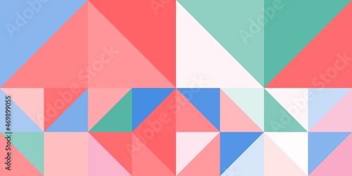 Minimal simple mosaic geometric colorful artistic background wallpaper design pattern