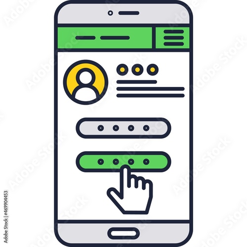 Mobile bank account vector phone icon isolated