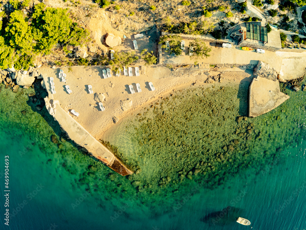 Matusici an der Makarska Riviera von oben Stock Photo Adobe Stock
