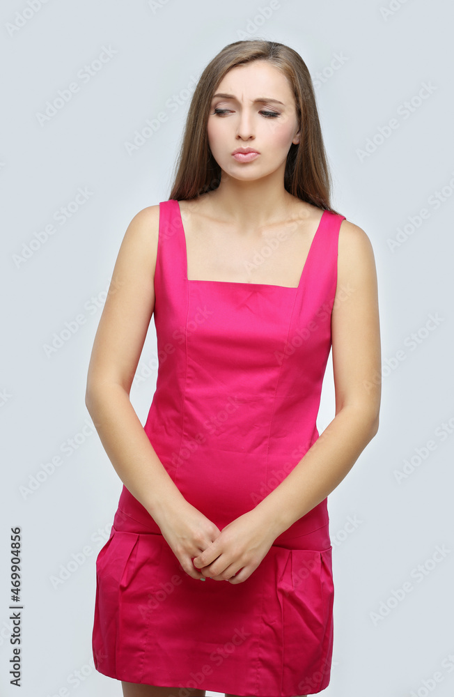Portrait of worried young woman,crying girl Portrait of worried young woman,crying girl