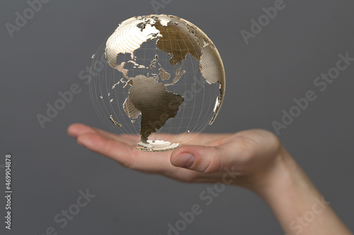 Fototapeta Naklejka Na Ścianę i Meble -  World map point, line, composition, representing the global, Global network connection,international meaning.