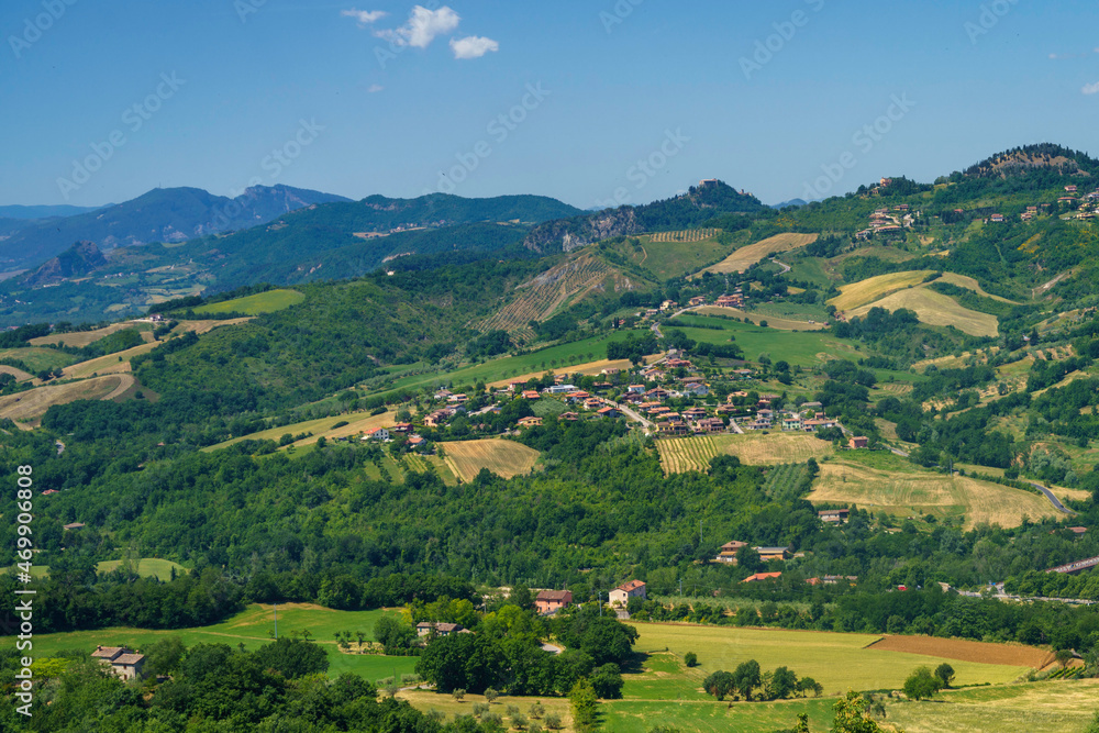 Panoramic view from Verucchio, RImini province Panoramic view from Verucchio, RImini province