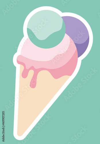 ice cream vector illustration / мороженое, векторная иллюстрация