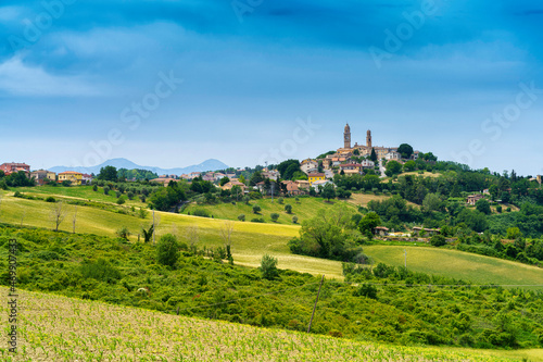 Rural landscape along the road from Fano to Mondavio, Marche photo