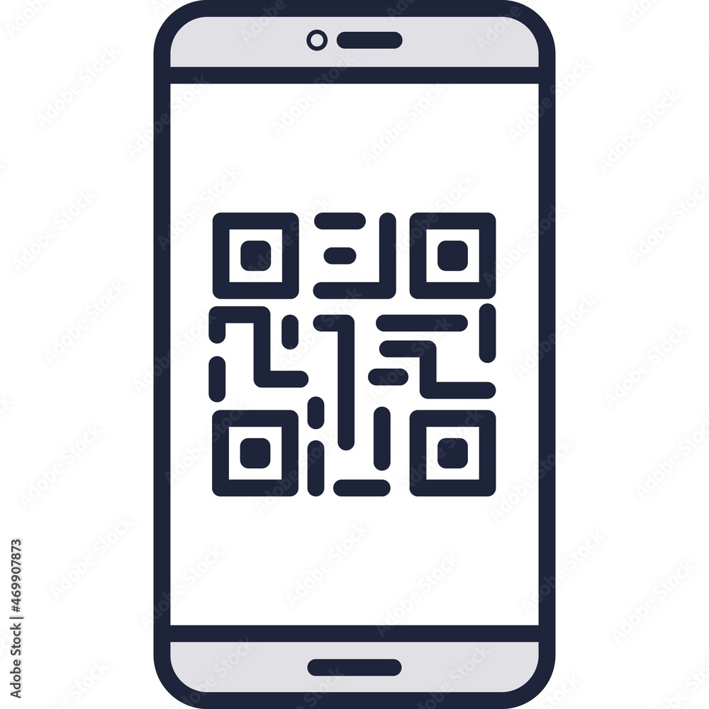 QR code mobile scanner icon vector isolated QR code mobile scanner icon vector isolated