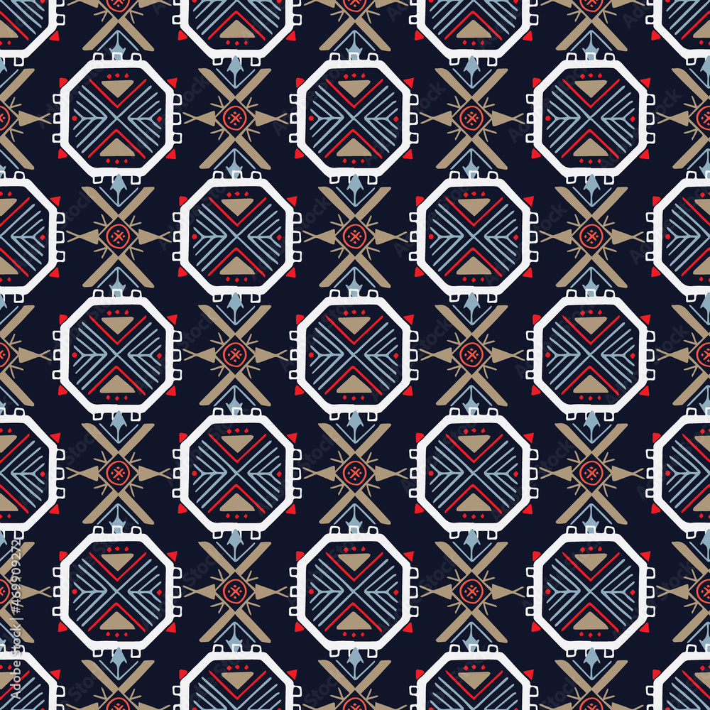 Ethnic Hand Drawn Tribal Vector Seamless Pattern Ethnic Hand Drawn Tribal Vector Seamless Pattern