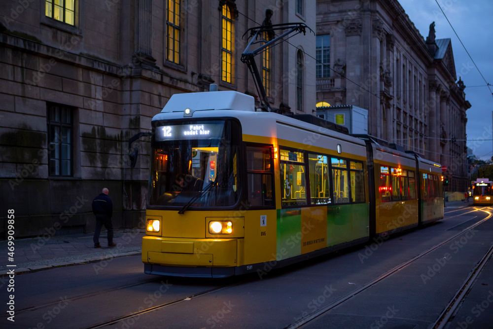 Germany, Berlin, Museum Island, public transport, light rail tram