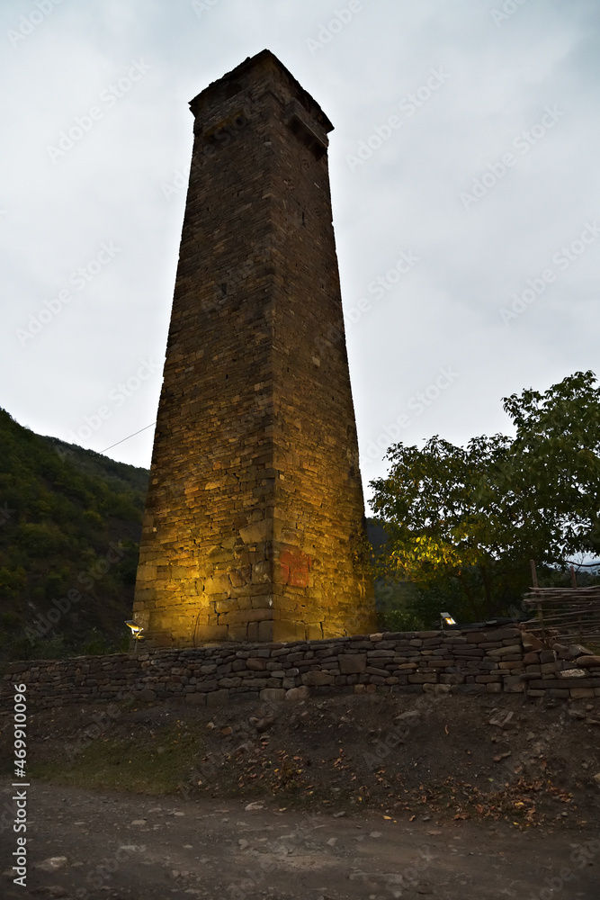 Old Tower. Chechnya, Russia, Caucasus