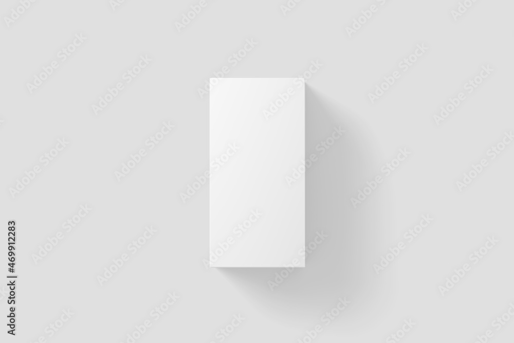 Rectangle Box White Blank Mockup Stock Illustration | Adobe Stock