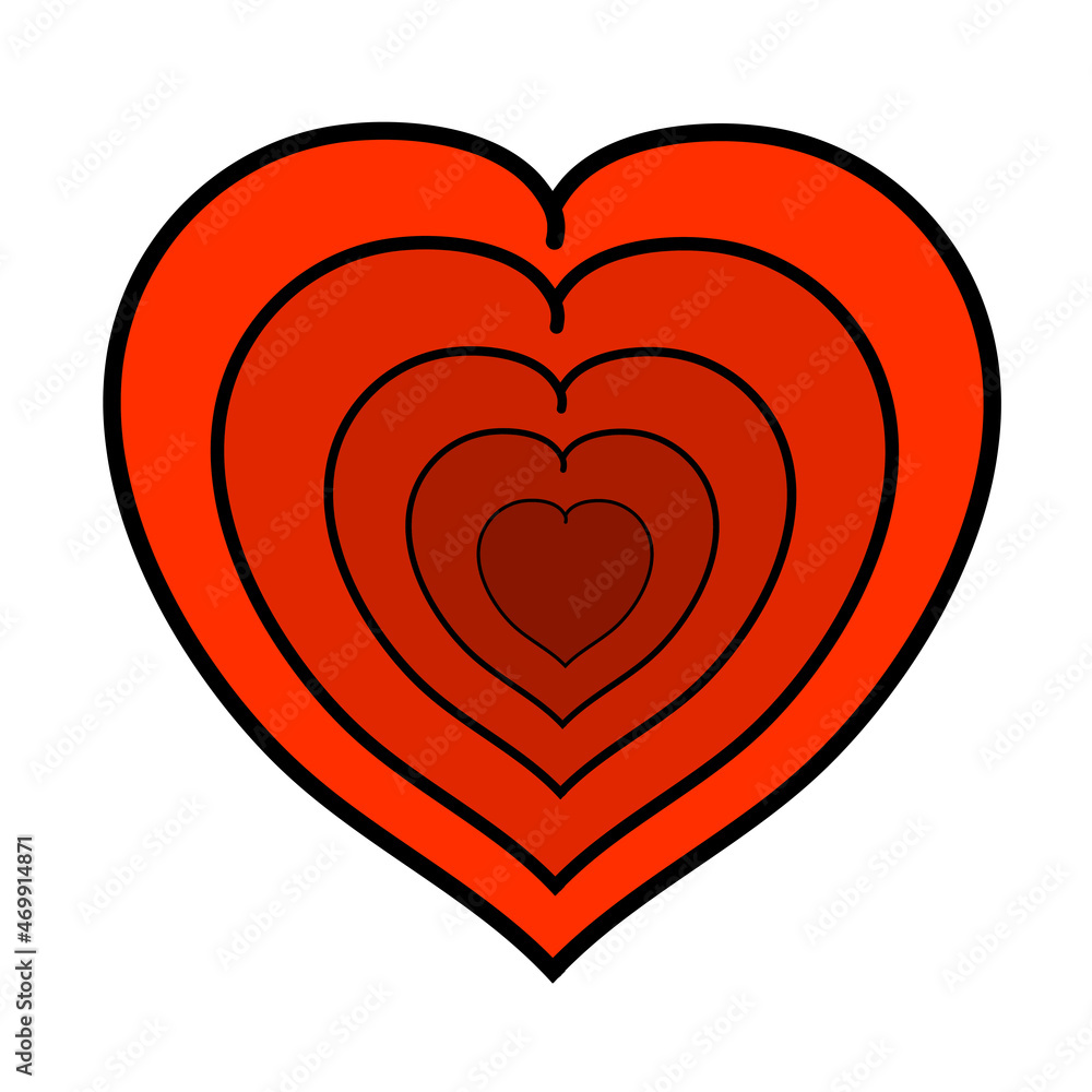 Red heart symbol of love, simple hand drawn vector heart Red heart symbol of love, simple hand drawn vector heart