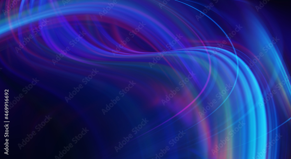 Obraz premium Bright abstract blurred background with bokeh. Blurred lights, neon glowing lines on a dark background.