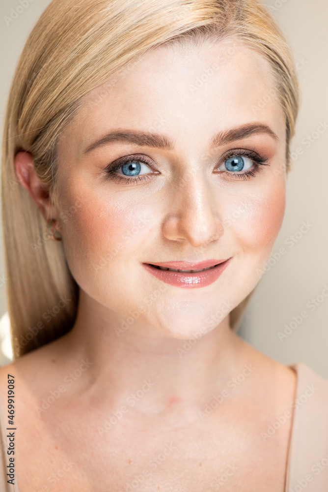Perfect blonde woman close up fashion portrait Perfect blonde woman close up fashion portrait