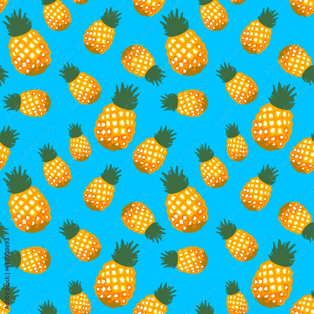 seamless pattern with pineapples seamless pattern with pineapples