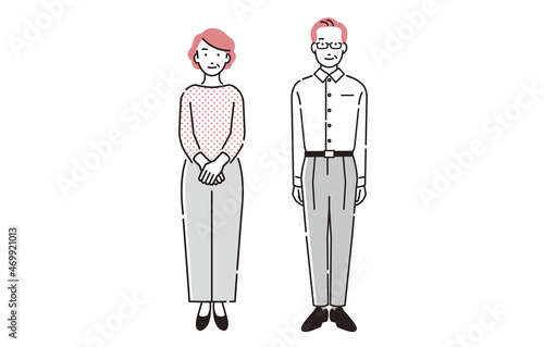 シニア男女全身