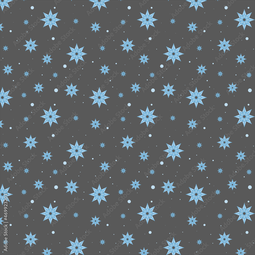 seamless star pattern in blue and blue color on gray background seamless star pattern in blue and blue color on gray background