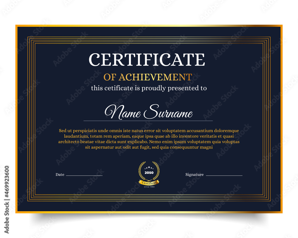 certificate of template vector design certificate of template vector design