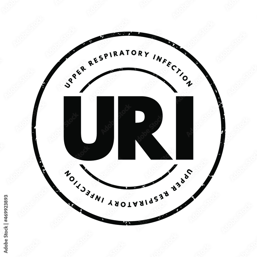 URI - Upper Respiratory Infection acronym, medical concept background