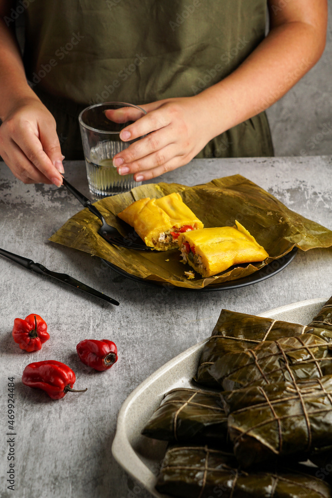 tamales colombianos, cocina mexicana colombiana, los tamales de la