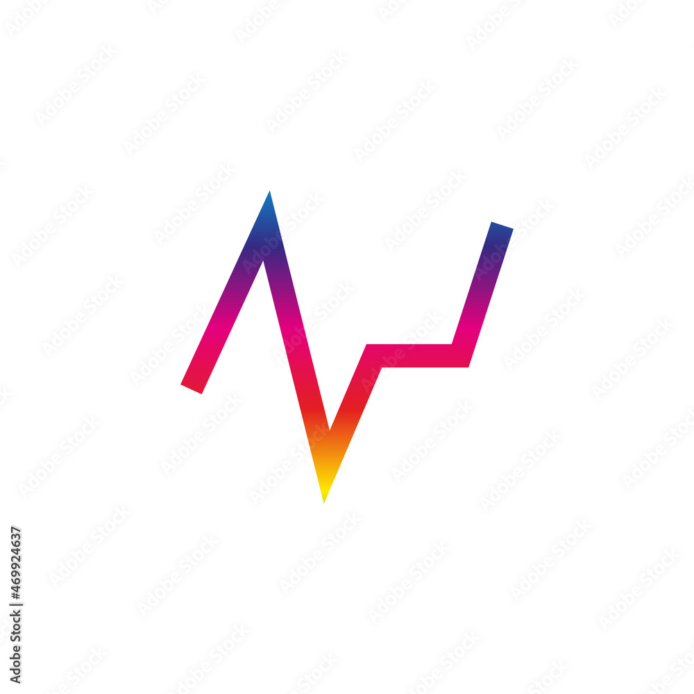Rainbow colors sound wave on white background Rainbow colors sound wave on white background